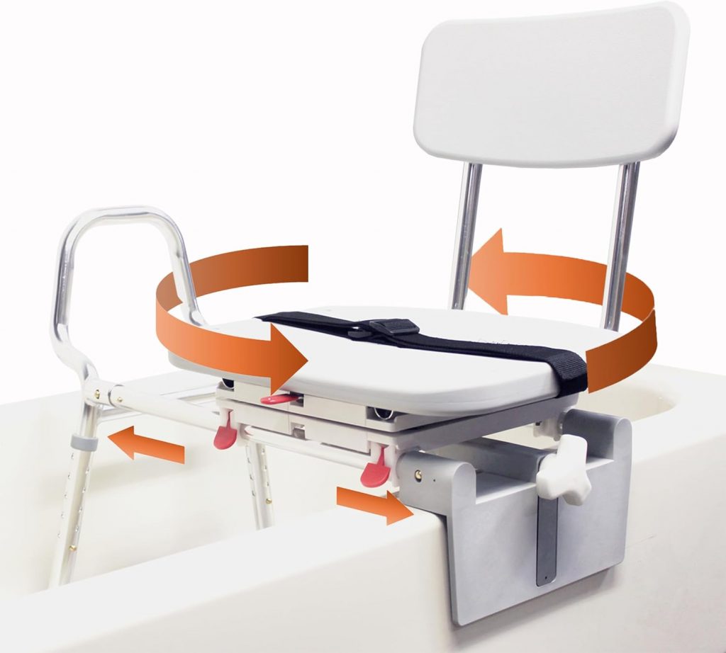 Eagle Health Supplies Tub Mount Sliding Shower Chair Tub